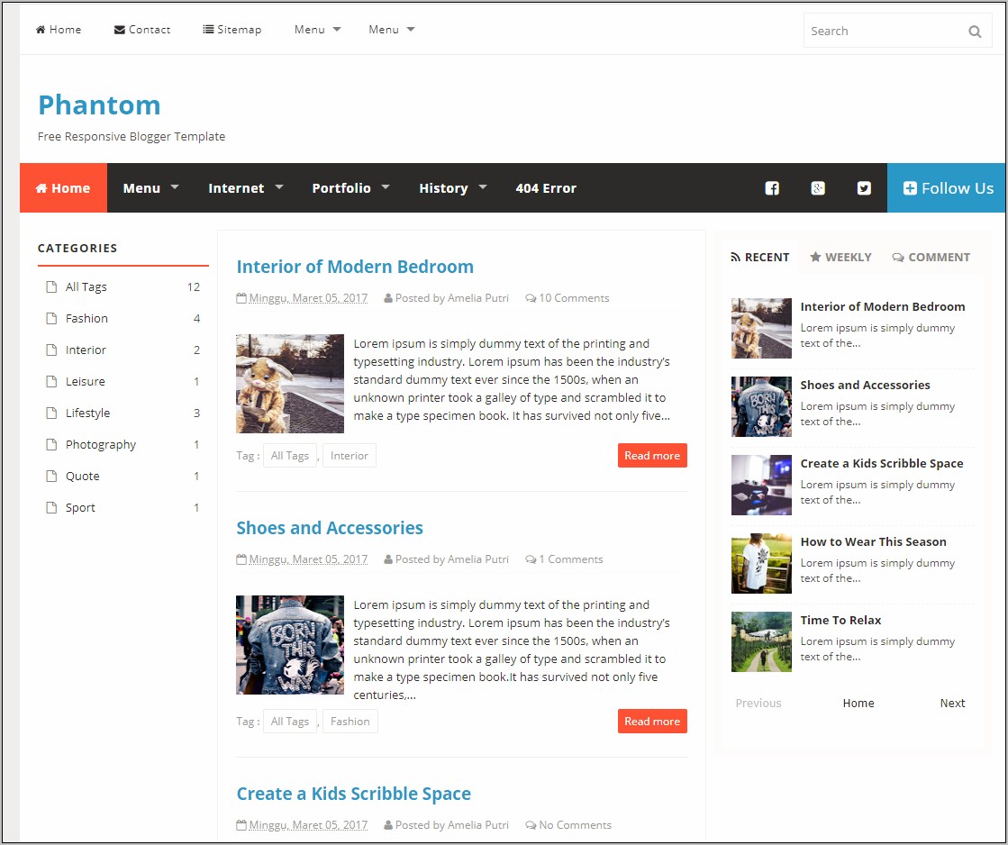 Best Free Responsive Blogger Template 2020