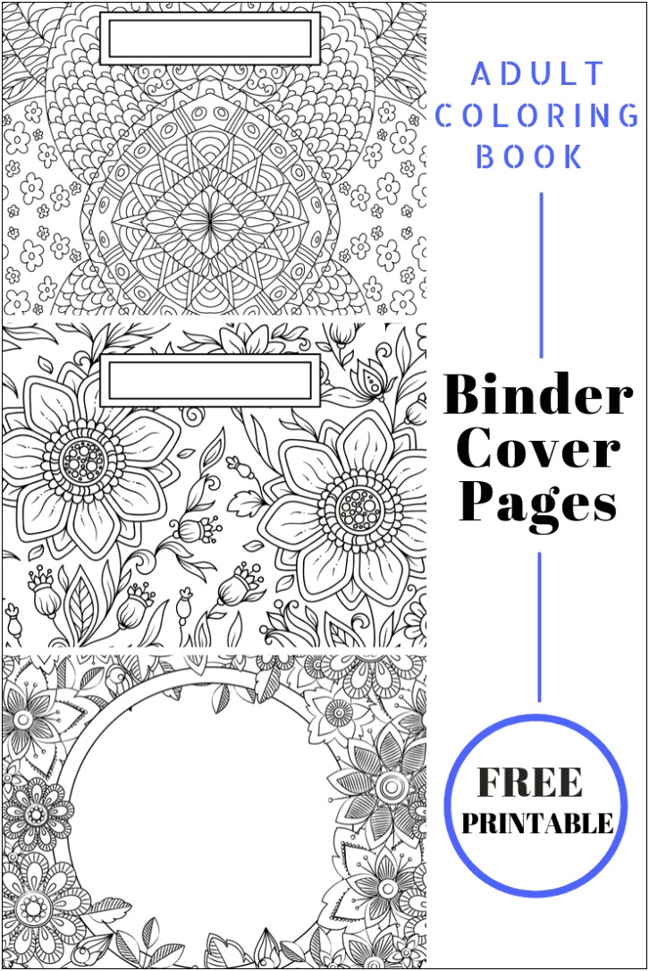 Binder Cover Black White Templates Free