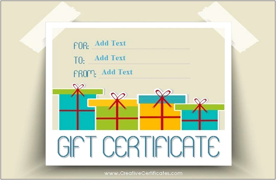 Birthday Gift Certificate Template Word Free