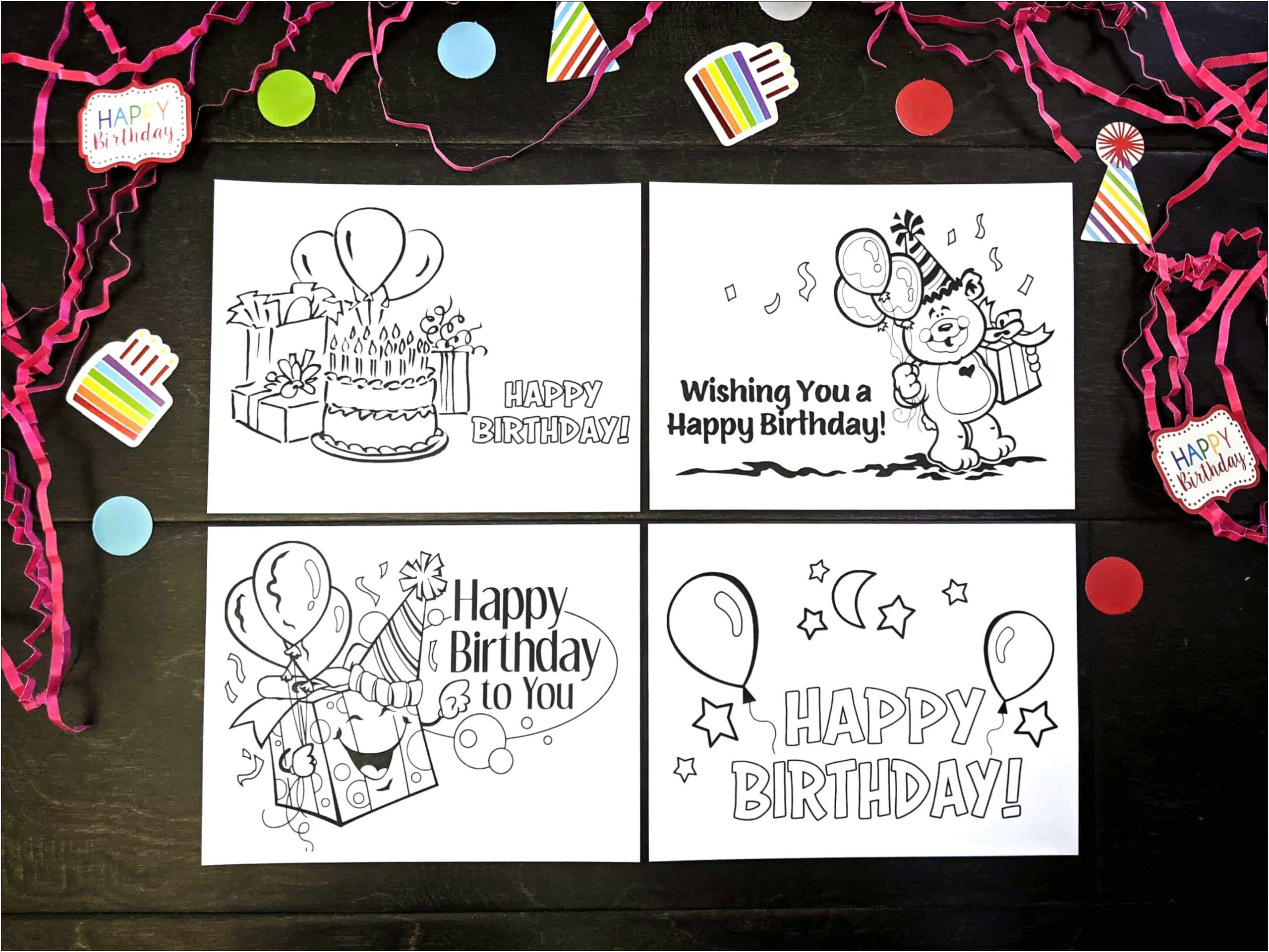 Birthday Greeting Card Template Free Printable