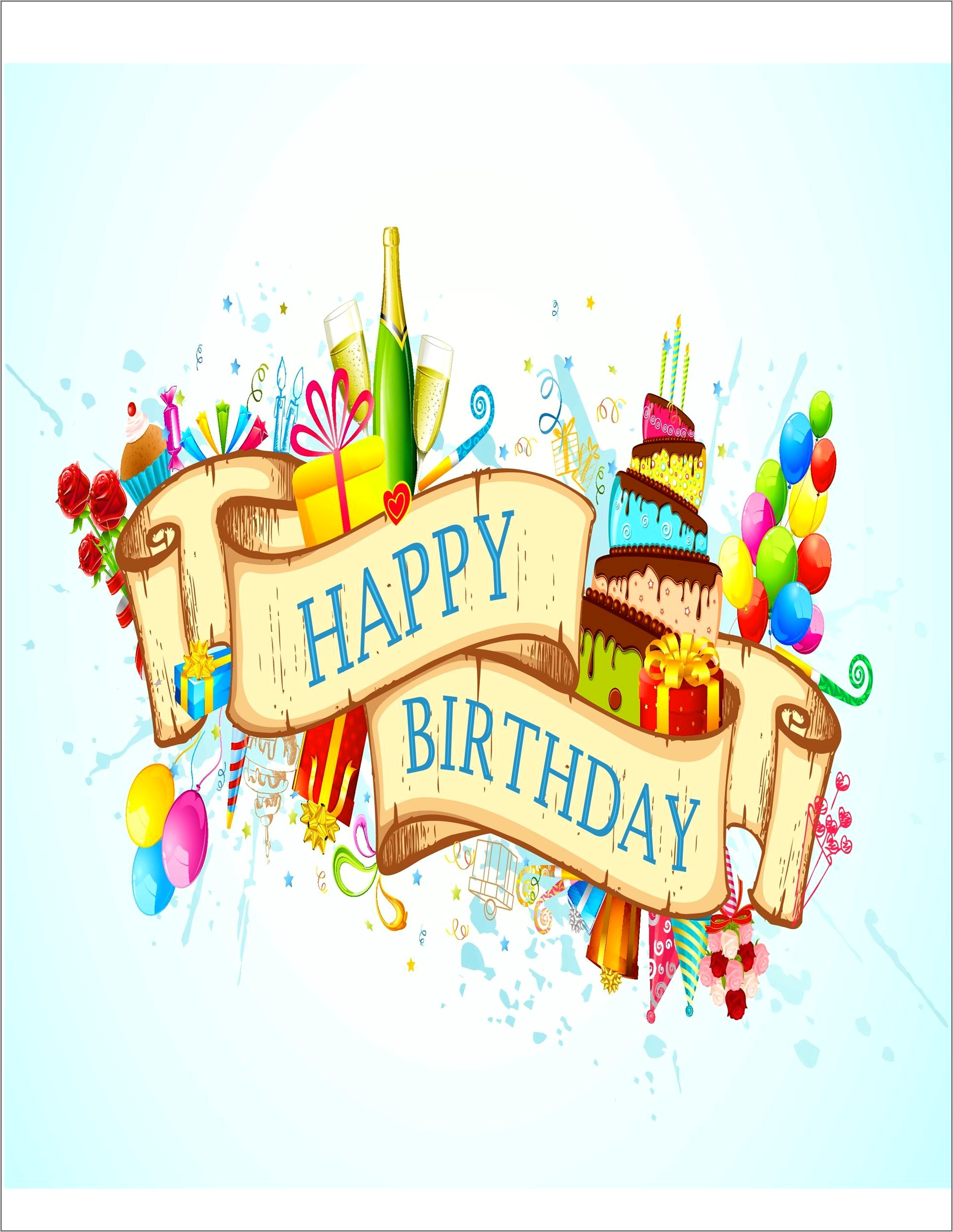 Birthday Greeting Cards Template Free Download