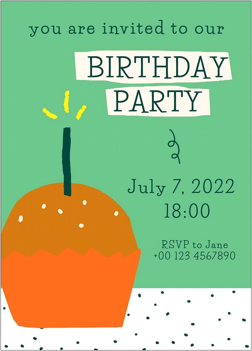 Birthday Invitation Card Psd Template Free