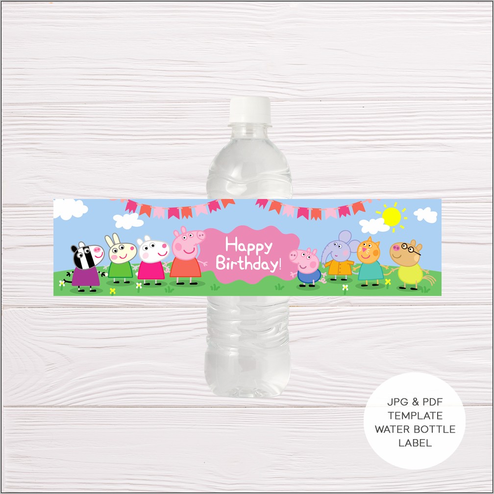 Birthday Water Bottle Labels Template Free