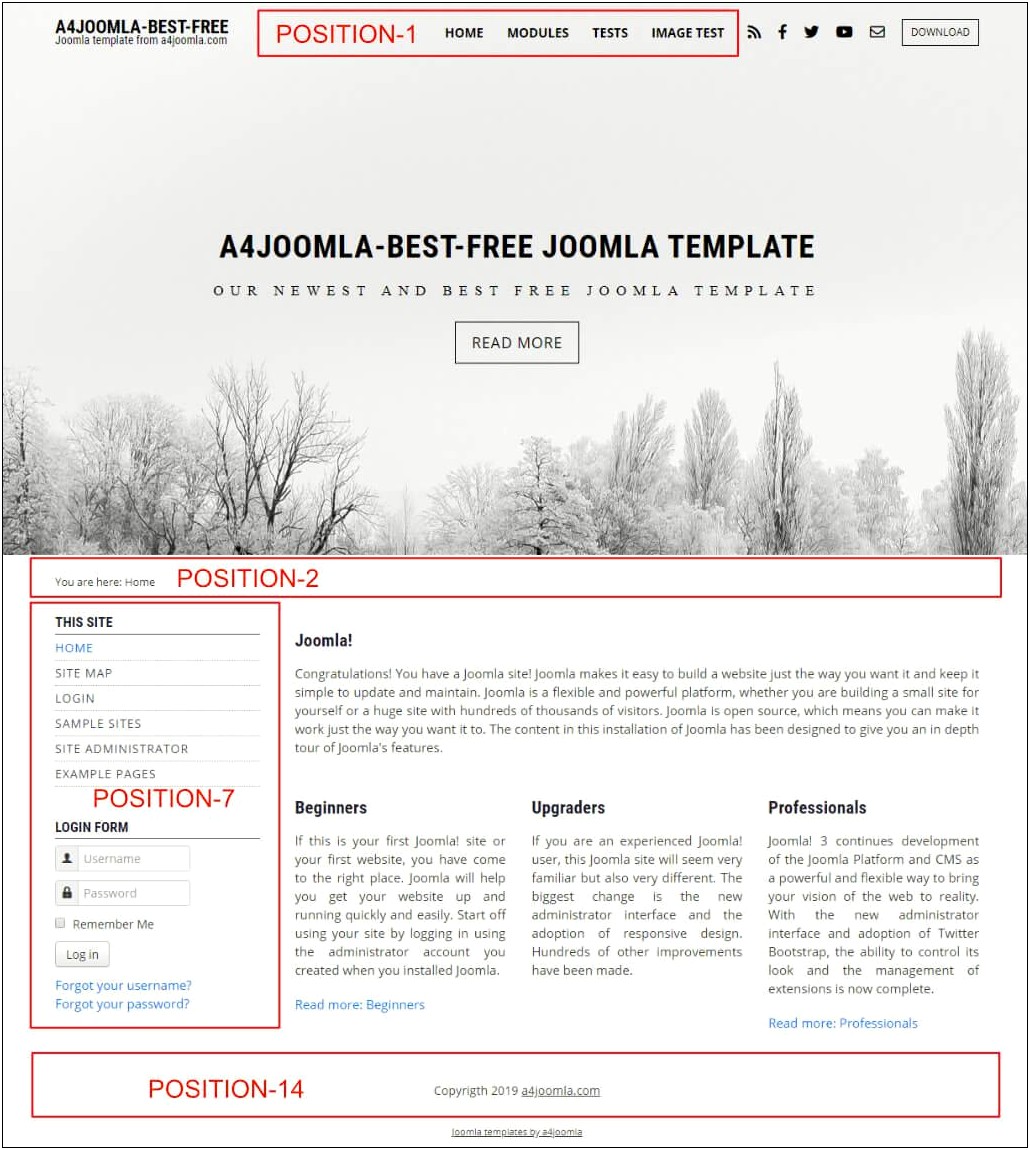 Black And White Joomla Template Free