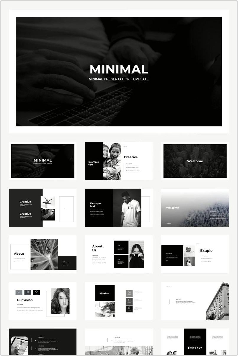 Black And White Presentation Template Free