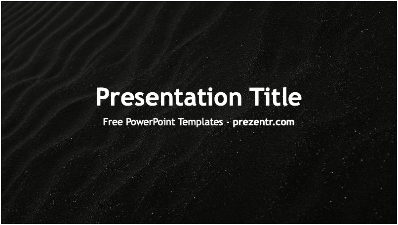 Black Background Powerpoint Template Free Download