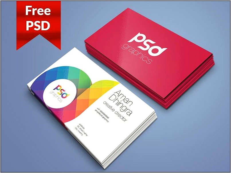 Blank Business Card Template Photoshop Free