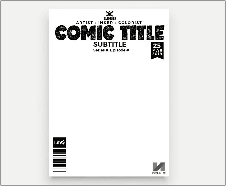 Blank Comic Book Cover Template Free