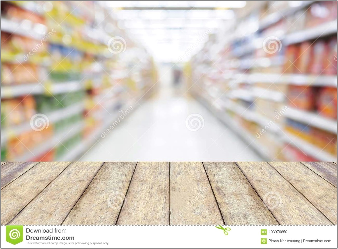 Blank Grocery Shopping Table Template Free