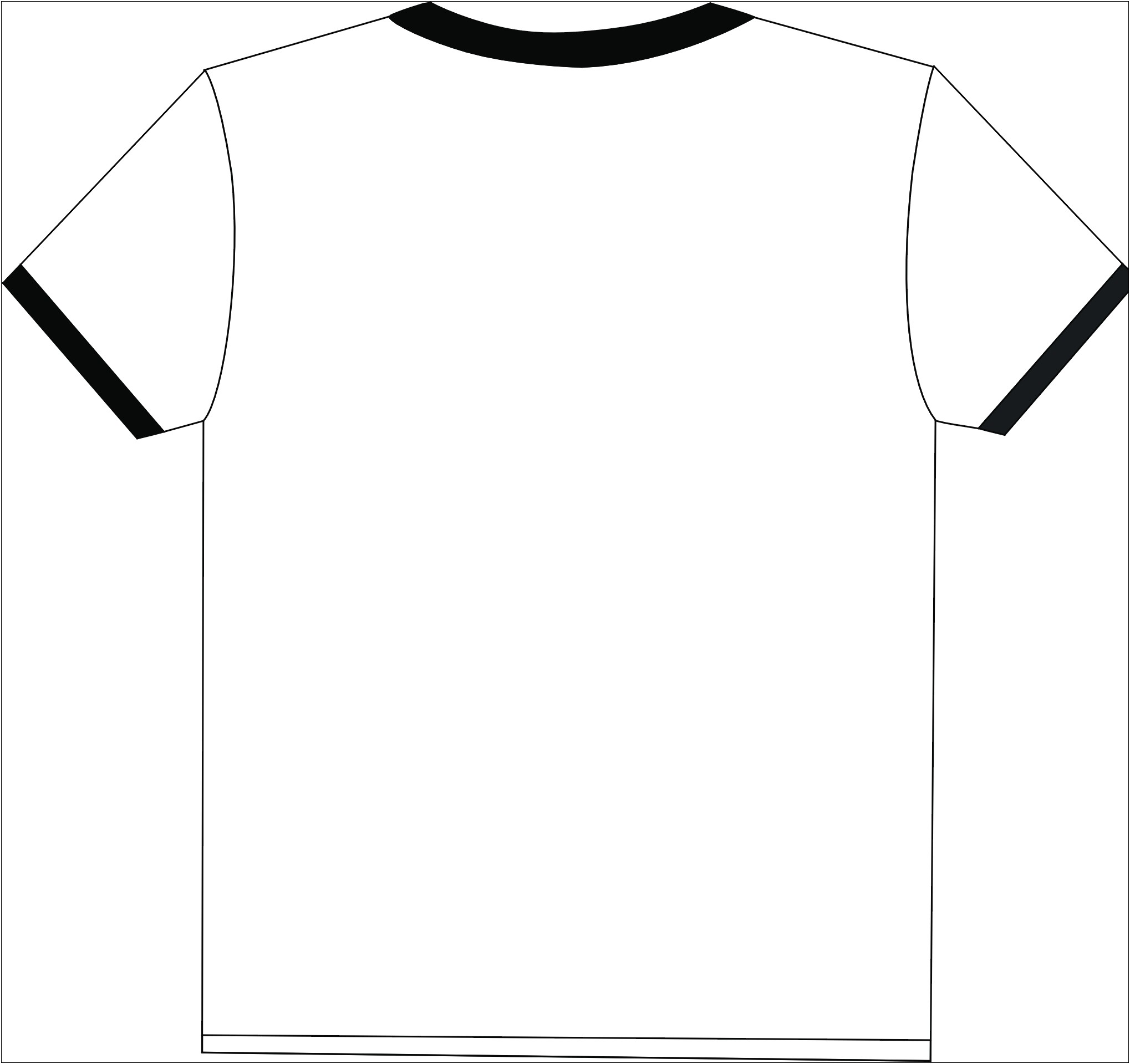 Blank White T Shirt Template Free