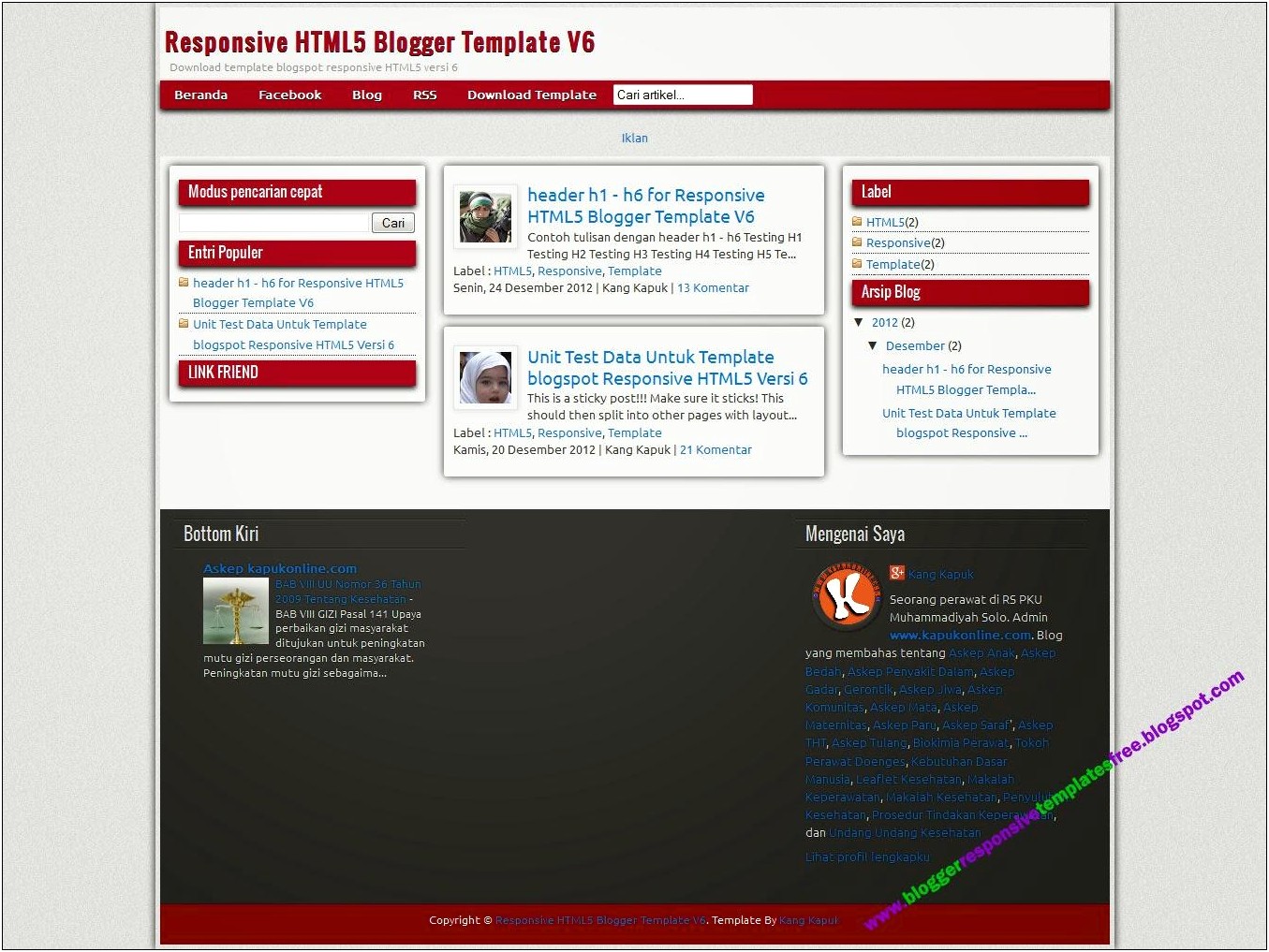 Blogger Template With Header Image Free