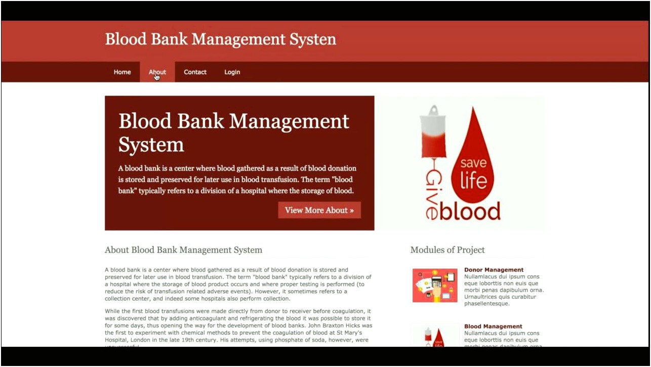 Blood Donation Css Template Free Download