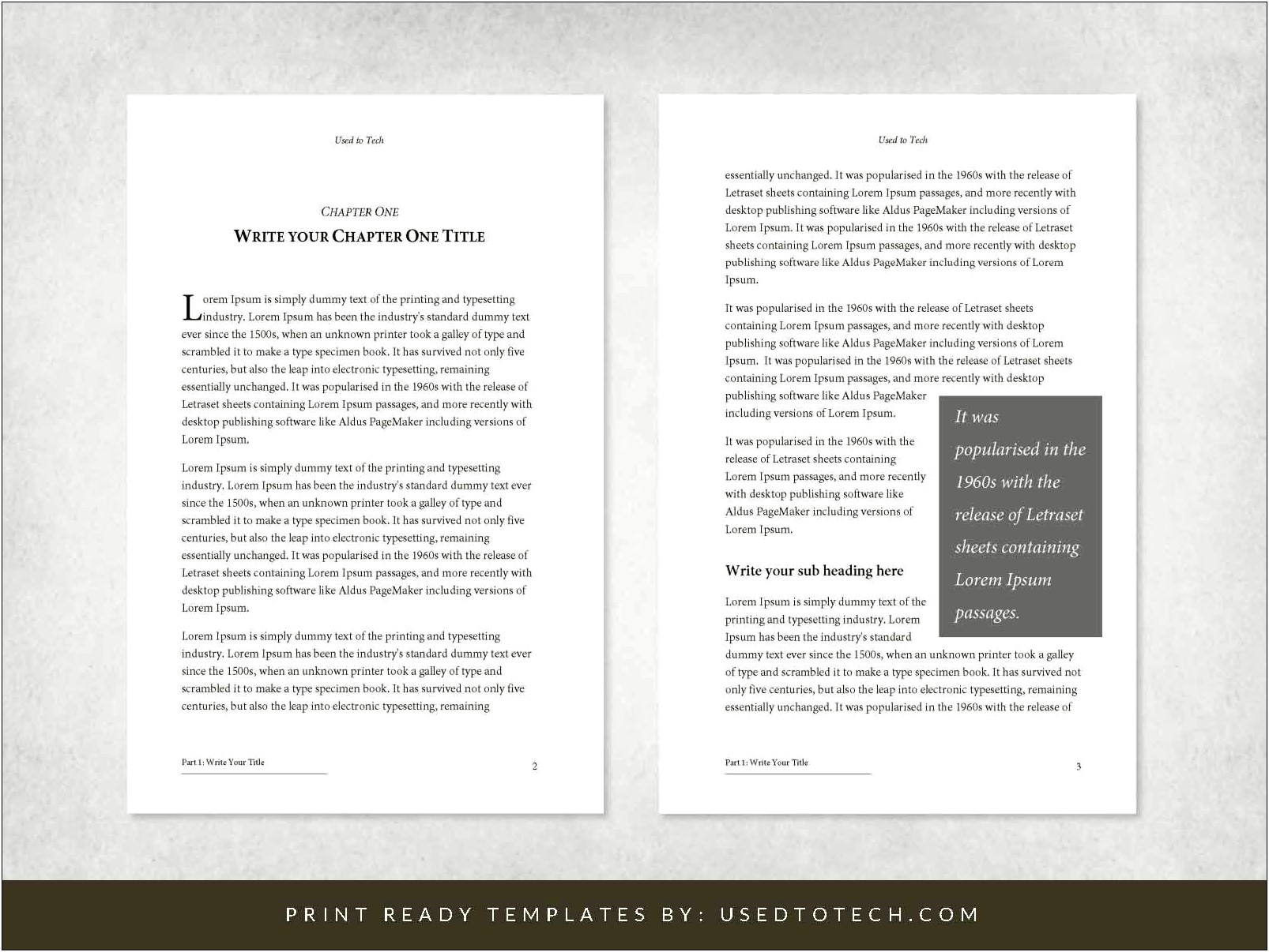 Book Design Template For Word Free