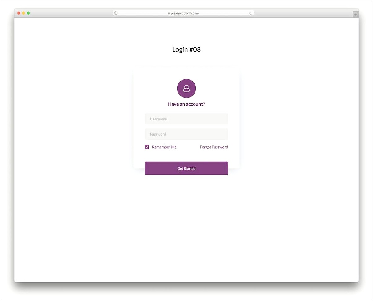 Bootstrap 4 Login Template Free Download
