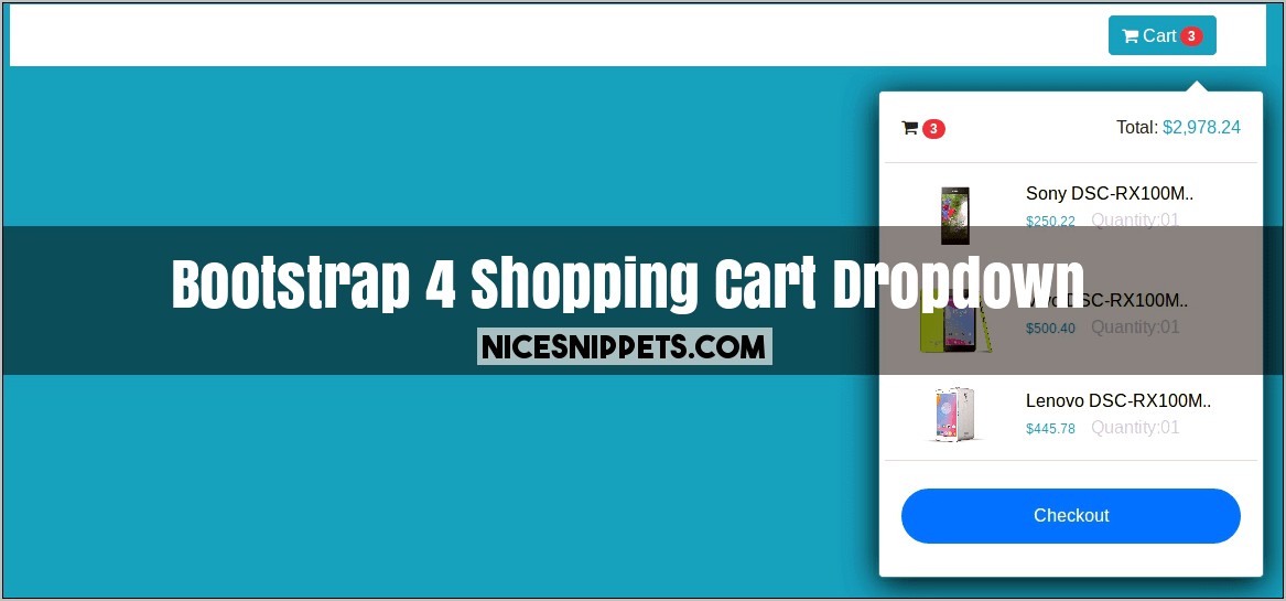 Bootstrap 4 Shopping Cart Template Free