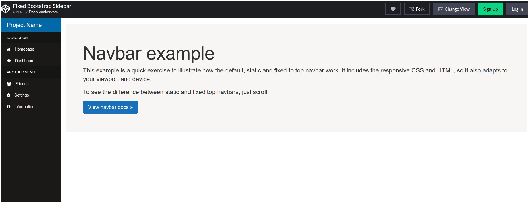 Bootstrap 4 Sidebar Template Free Download