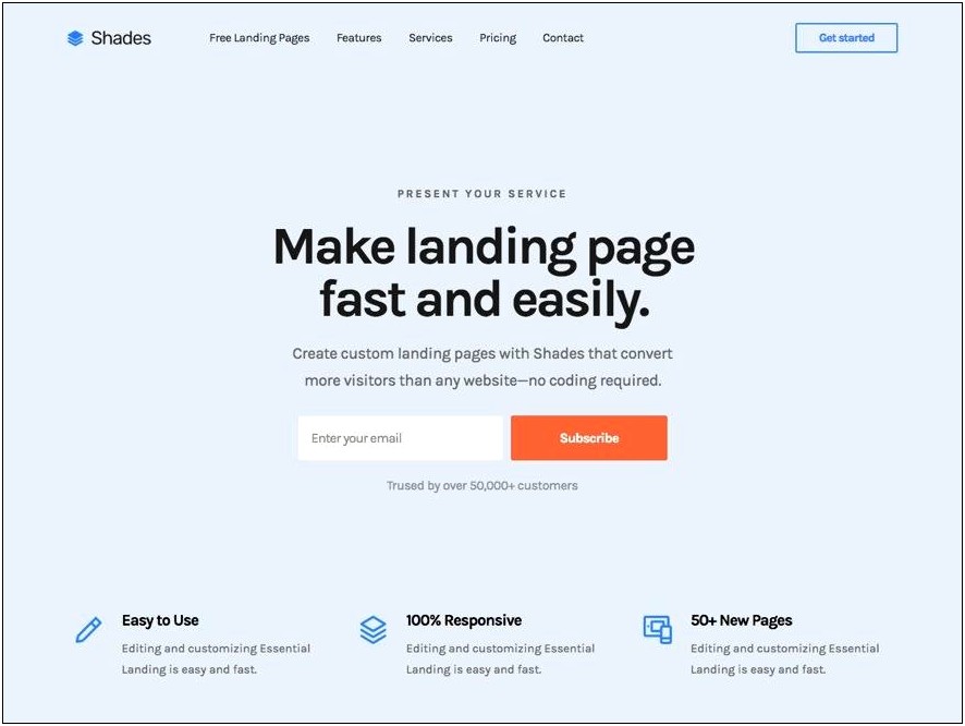 Bootstrap 4 Simple Landing Template Free