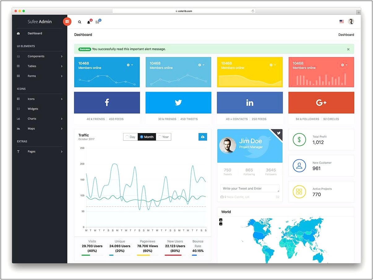 Bootstrap Admin Page Template Free Download
