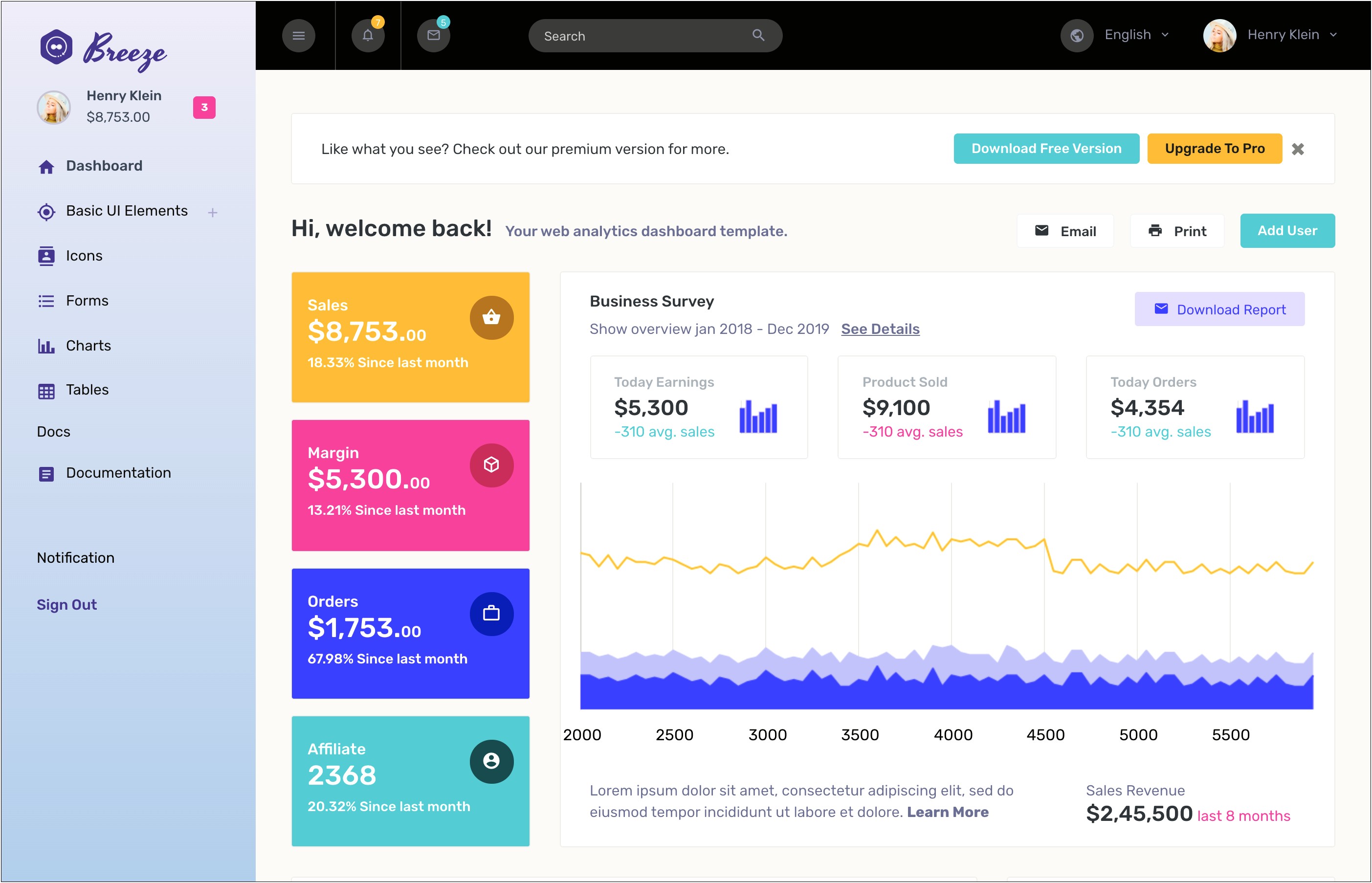 Bootstrap Admin Template Free Download 2017