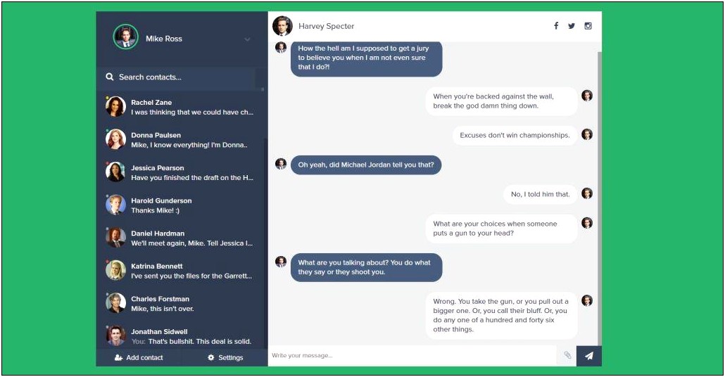 Bootstrap Chat Room Template Free Download