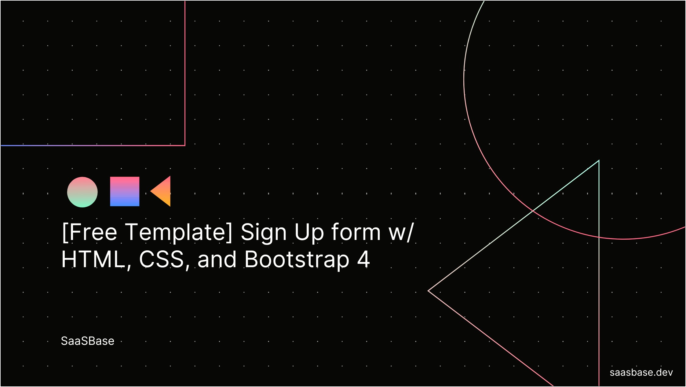Bootstrap Free Sign Up Form Template