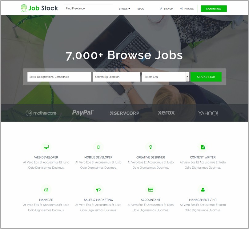 Bootstrap Job Board Template Free Download