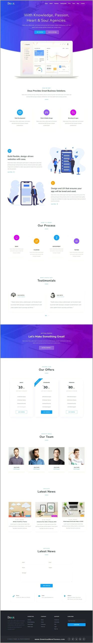 Bootstrap Parallax Template One Page Free
