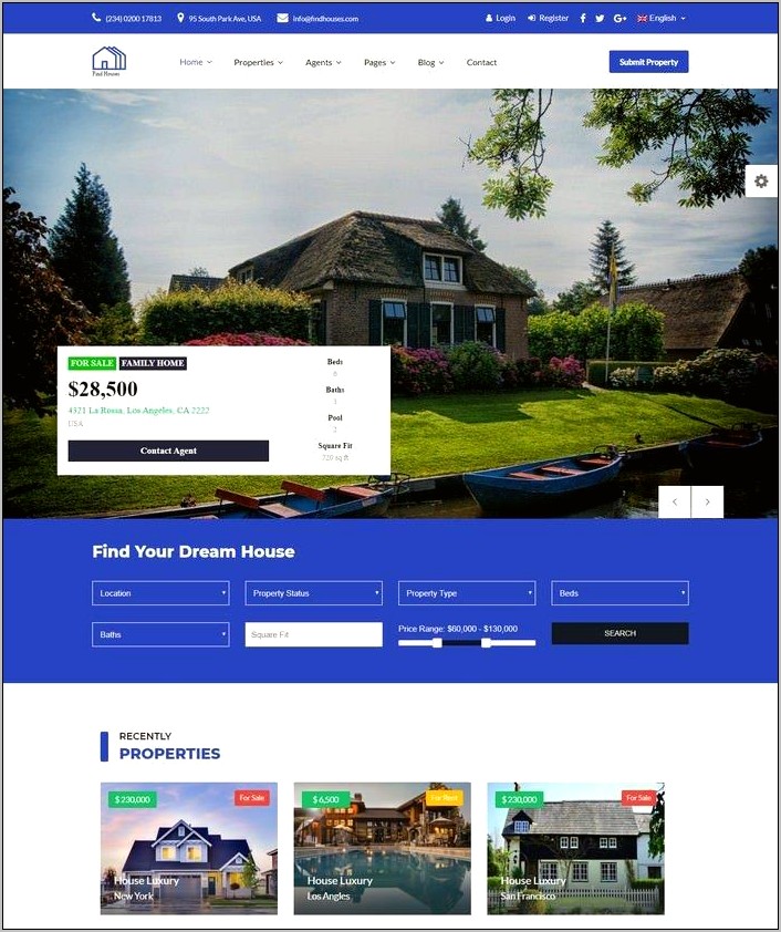 Bootstrap Real Estate Template Free Download