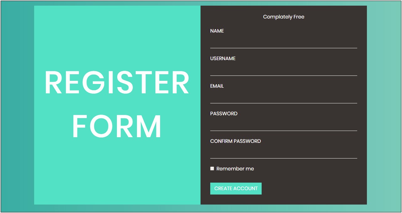 Bootstrap Register Page Template Free Download
