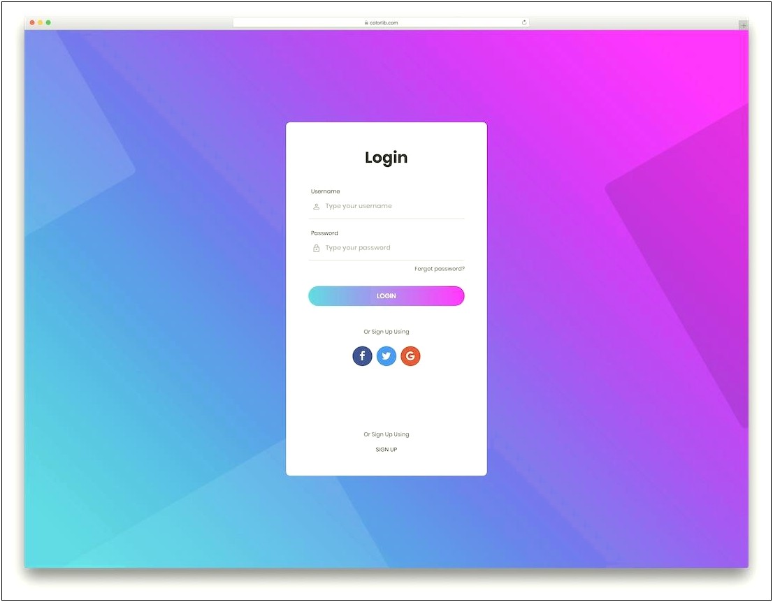 Bootstrap Responsive Login Templates Free Download