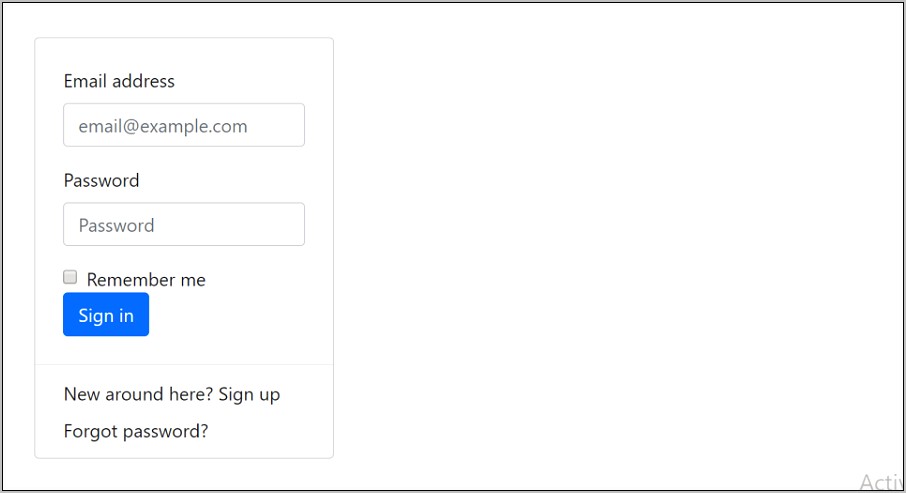 Bootstrap Signup Form Template Free Download