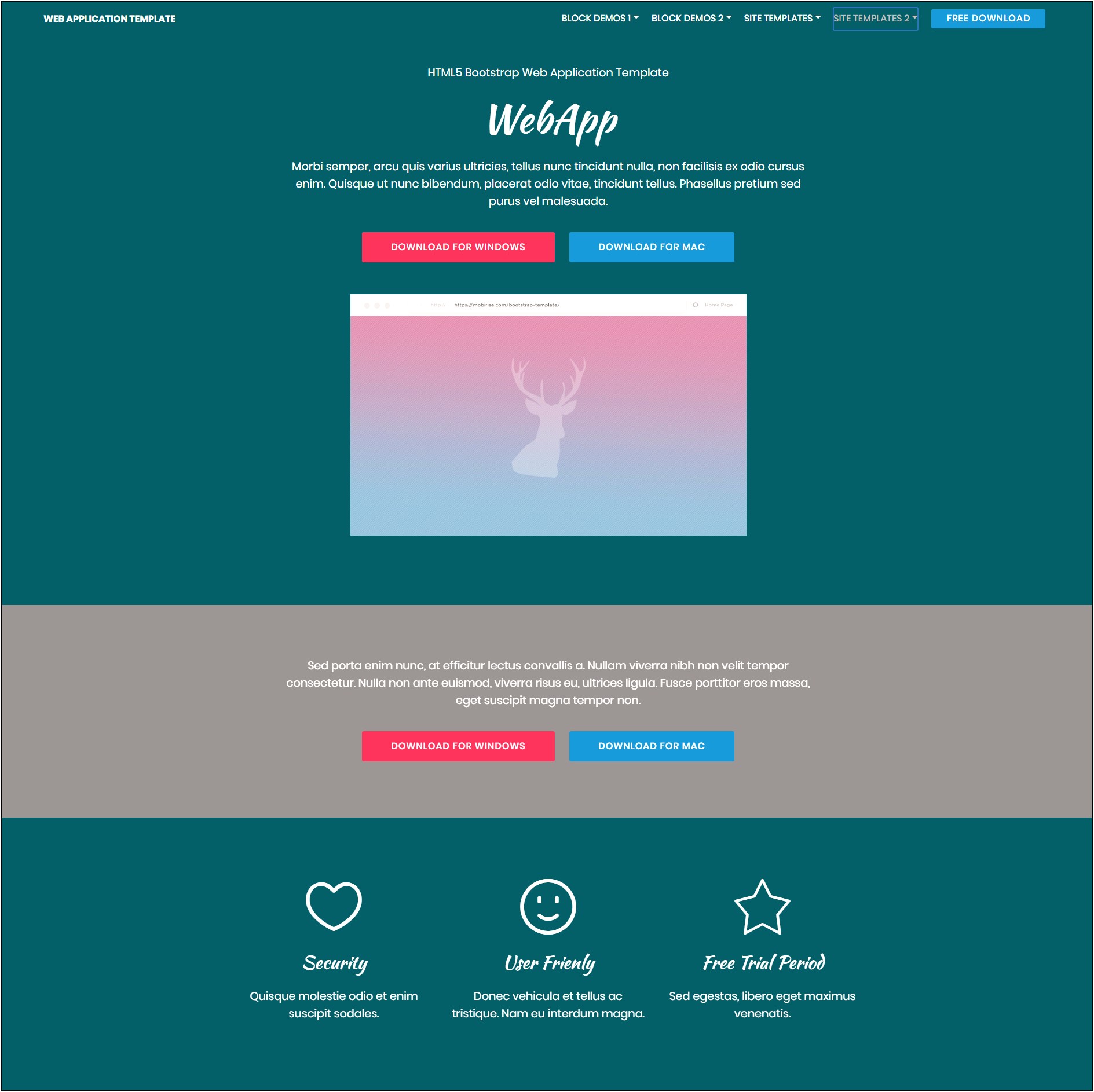 Bootstrap Template Free Download For Html