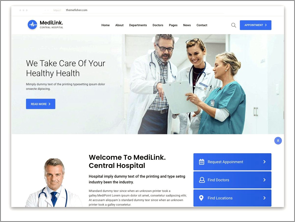 Bootstrap Templates Free Download For Hospital
