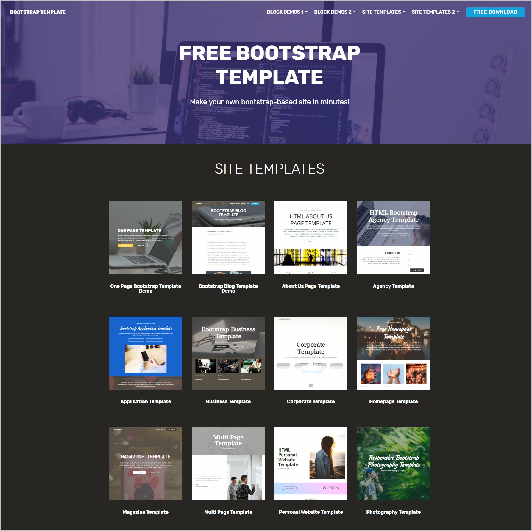 Bootstrap Templates Free Download For Html5