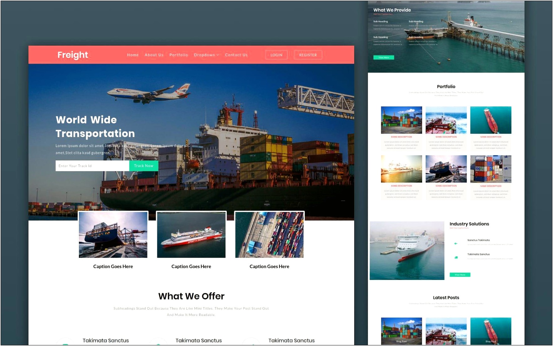 Bootstrap Templates Free Download For Transportation