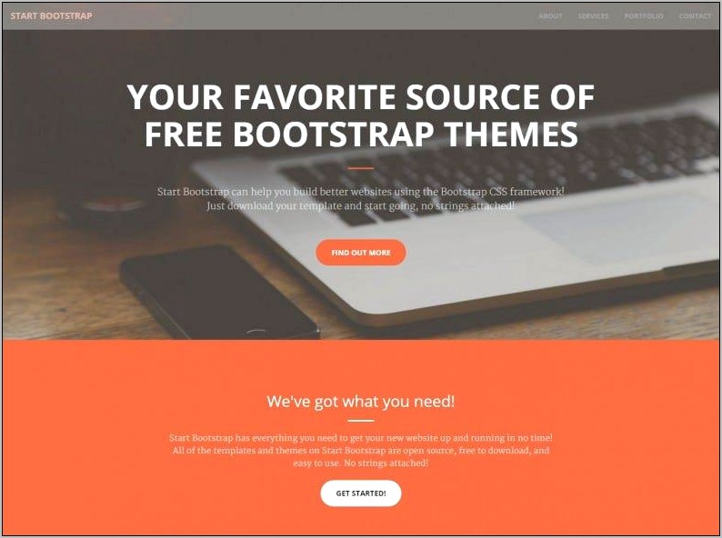 Bootstrap Welcome Page Template Free Download