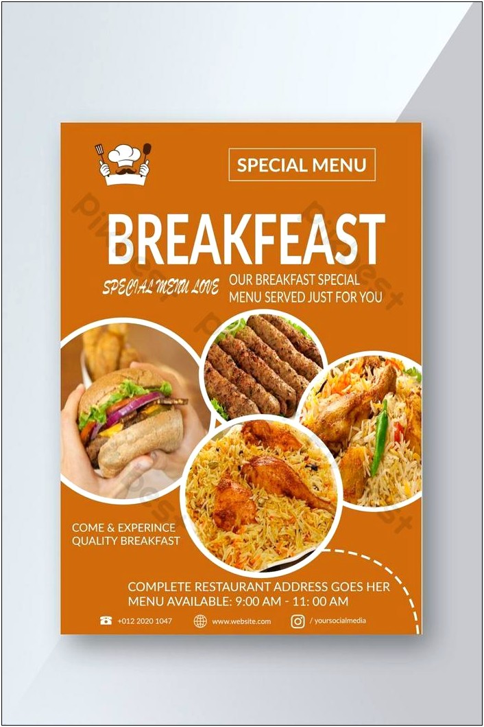 Breakfast Menu Template Free Download Powerpoint