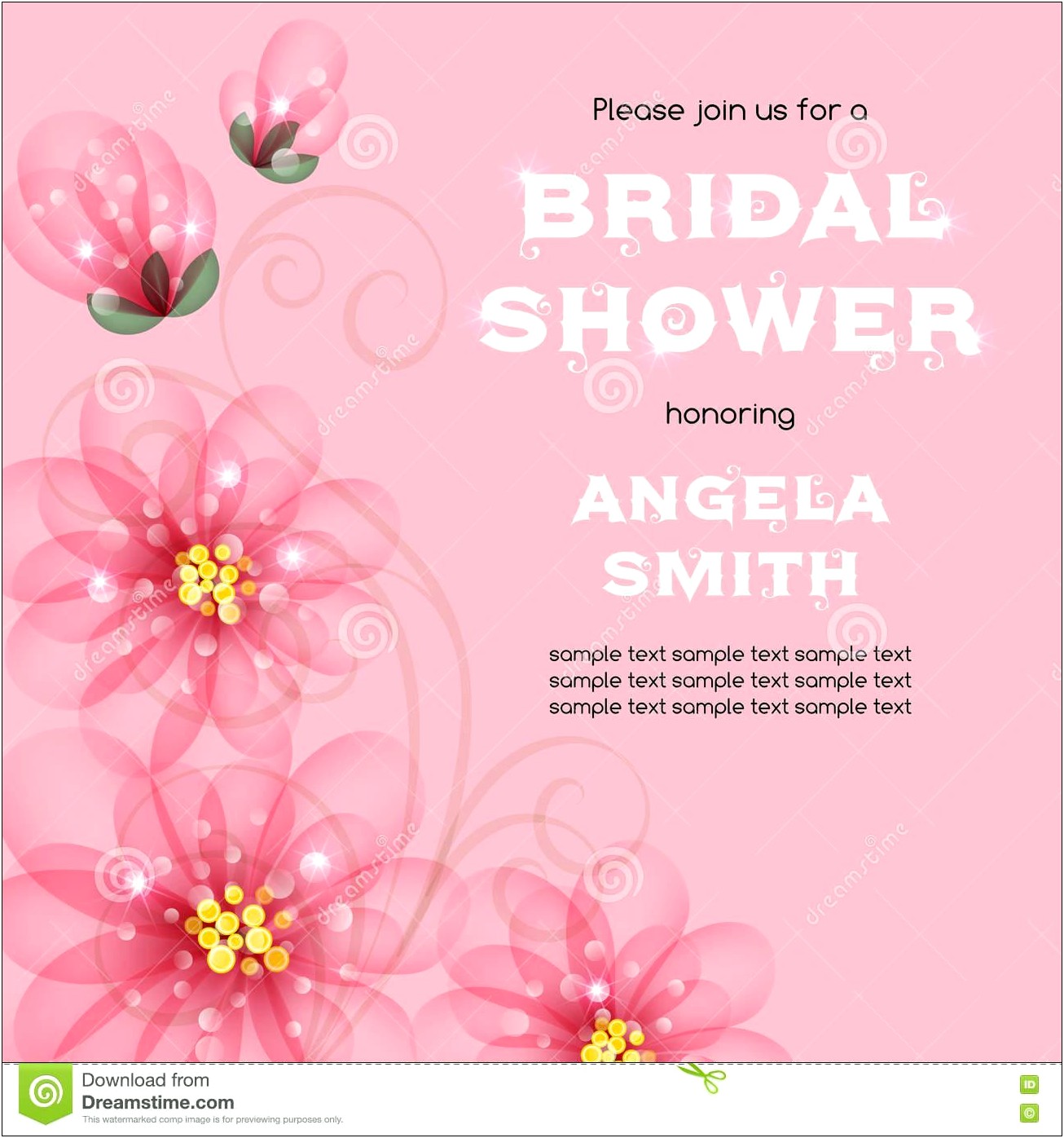 Bridal Shower Invitation Templates Free Vector