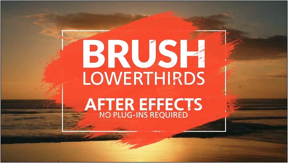 Brush Stroke After Effects Template Free