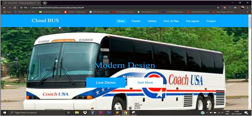 Bus Reservation System Template Free Download