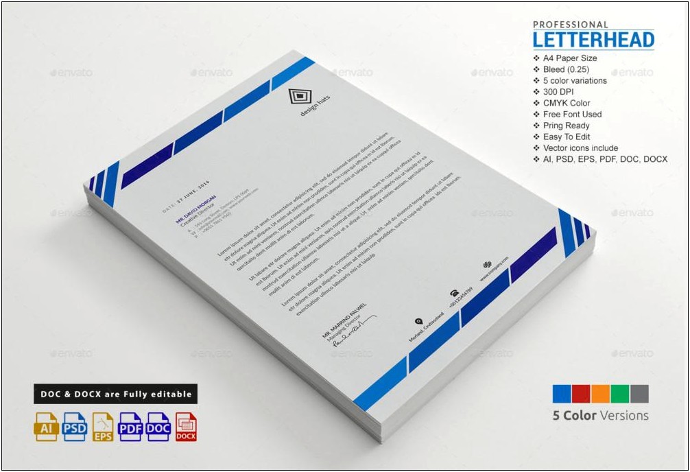 Business Card And Letterhead Templates Free