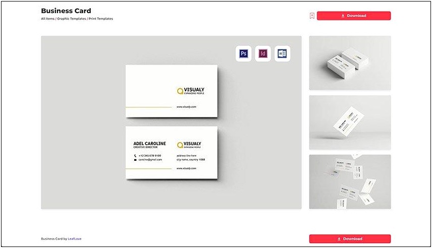 Business Card Template Google Drive Free