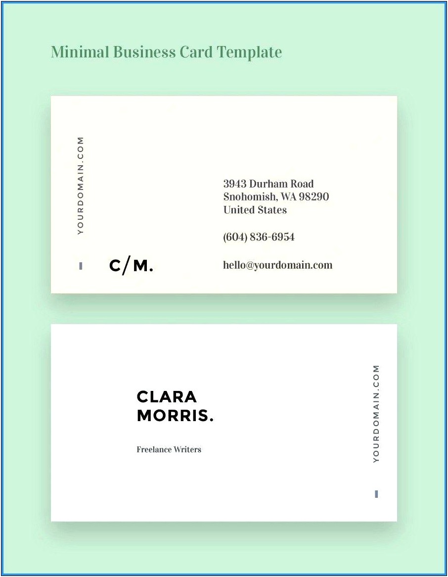 Business Card Template Word 2010 Free