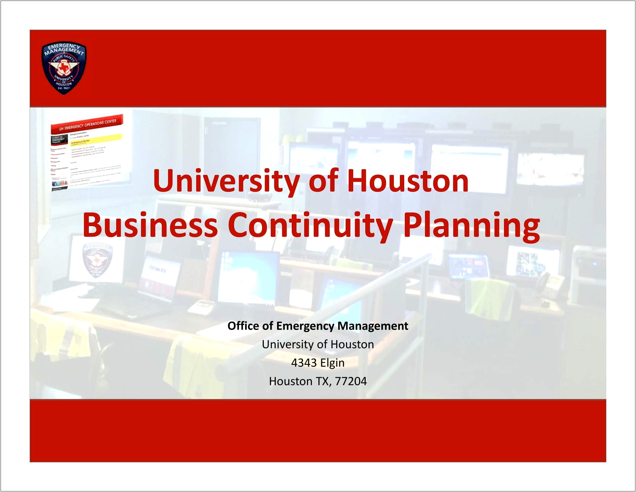 Business Continuity Plan Template Free Uk