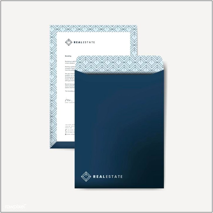 Business Envelope Template Vector Free Download