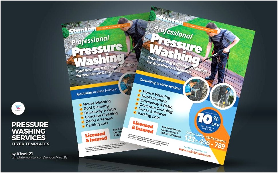 Business Flyer Template Pressure Washing Free