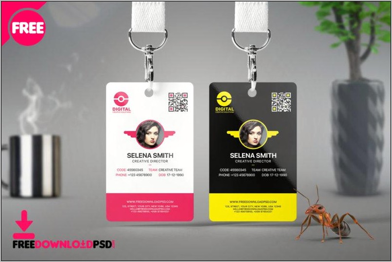 Business Id Card Template Free Download