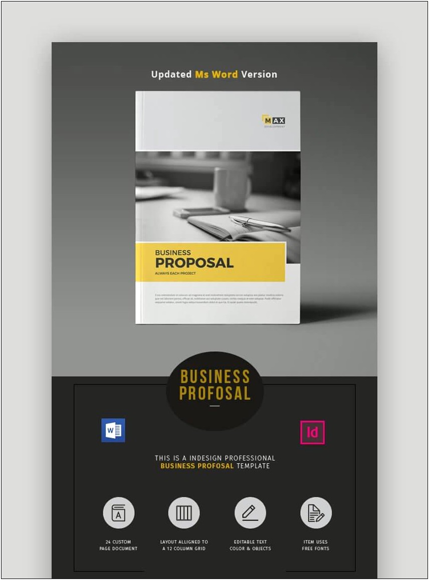 Business Proposal Cover Page Template Free