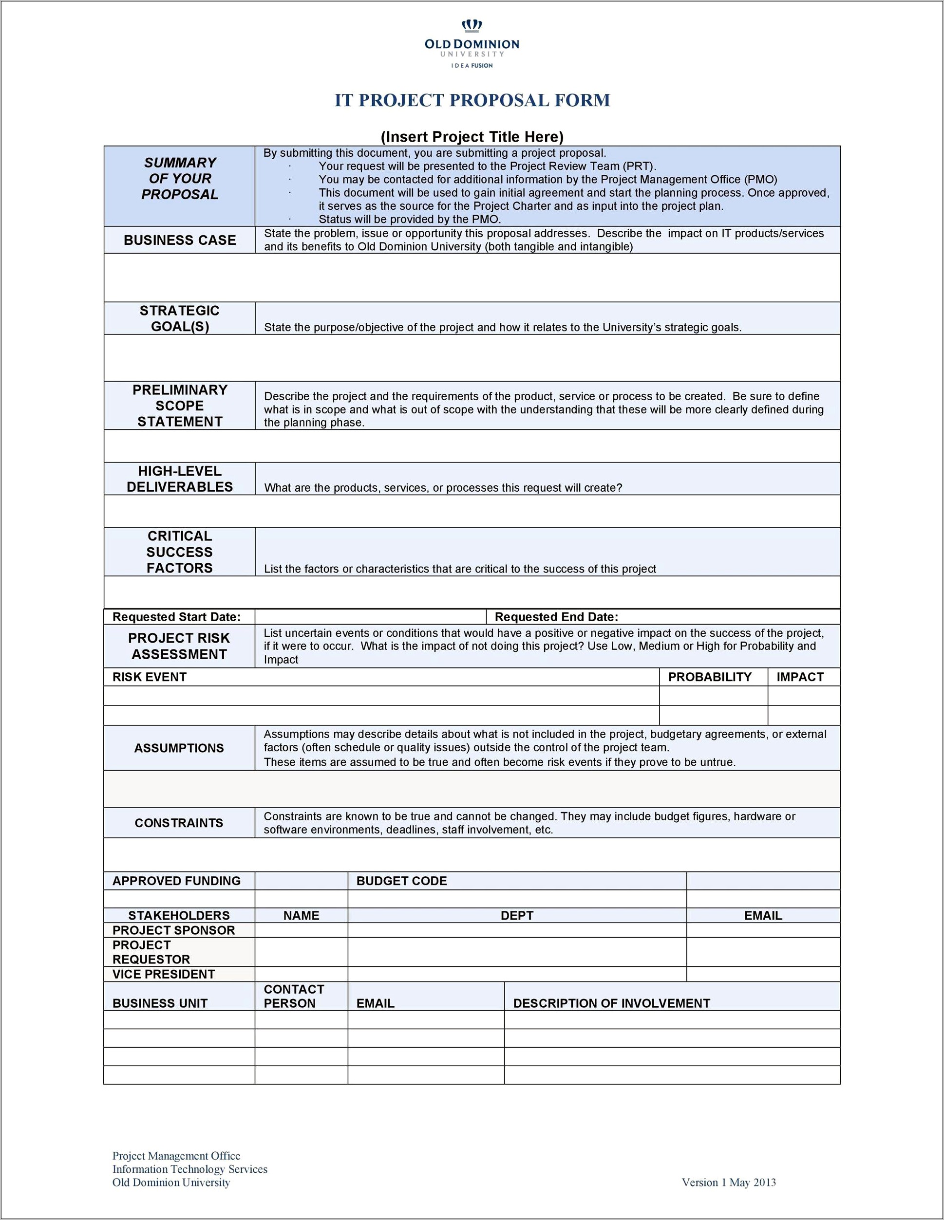 Business Proposal Template Word Doc Free
