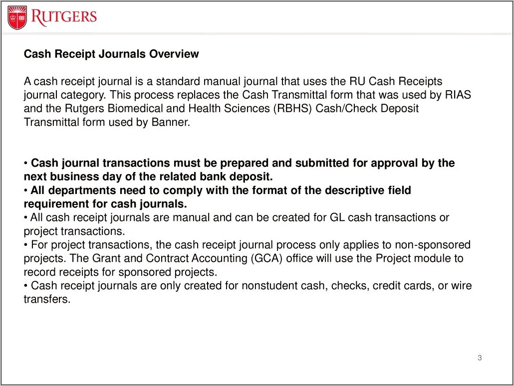 Cash Receipts Journal Template Free Download